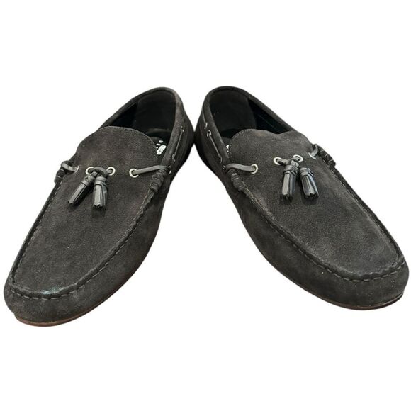 NEW  Men\'s Black Suede Leather Slip-on Driving Moccasins Loafers 10.5 main image 4